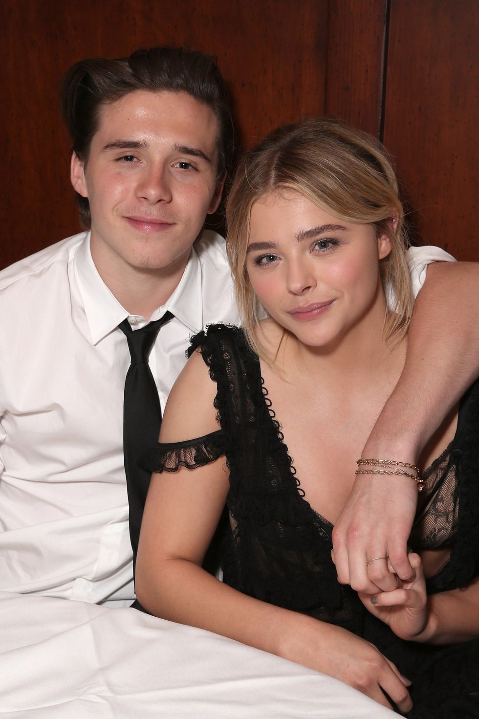 <p>The teen couple started dating back in 2014 and despite breaking up in 2015, started dating again earlier this year. After a number of <a href="http://www.harpersbazaar.com/celebrity/latest/a15562/chloe-grace-moretz-confirms-shes-dating-brooklyn-beckham/" target="_blank" data-tracking-id="recirc-text-link">cute interviews</a>, couple <a href="http://www.harpersbazaar.com/celebrity/latest/a15344/brookyln-beckham-chloe-grace-moretz-instagram/" target="_blank" data-tracking-id="recirc-text-link">Instagram pics</a> and even a <a href="http://www.harpersbazaar.com/celebrity/latest/a15673/chloe-grace-moretz-brooklyn-beckham-red-carpet-photos/" target="_blank" data-tracking-id="recirc-text-link">red carpet debu</a>t, Beckham and Moretz quietly <a href="http://www.harpersbazaar.com/culture/news/a17487/chloe-grace-moretz-brooklyn-beckham-split/" target="_blank" data-tracking-id="recirc-text-link">called it quits</a> again in September. </p>