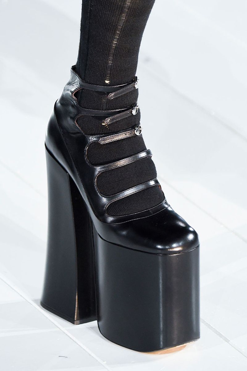 <p>It was a year of staggeringly high platforms—and Marc Jacobs came out on top with his gothic Maryjanes. We look forward to seeing the '90s printed version from Spring 2017 on (suddenly) ultra-tall girls.</p>
