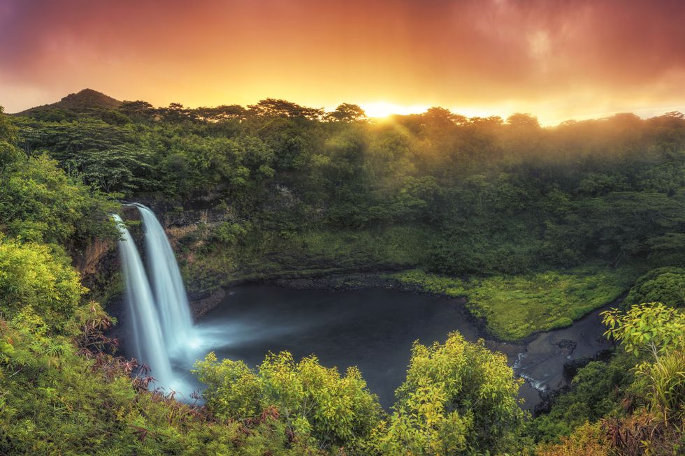 <p>The most unsullied of all the Hawaiian islands, Kauai is ideal for those seeking paradise with a wild side. (Fun fact: the island served as the backdrop for <em data-verified="redactor" data-redactor-tag="em">Jurassic Park</em>.)  It's been dubbed "the Garden Isle" for the lush rainforests that cover most of its terrain. Take a hike along the rugged coastlines, or, for a truly spectacular aerial view, take a helicopter ride over the island. </p>