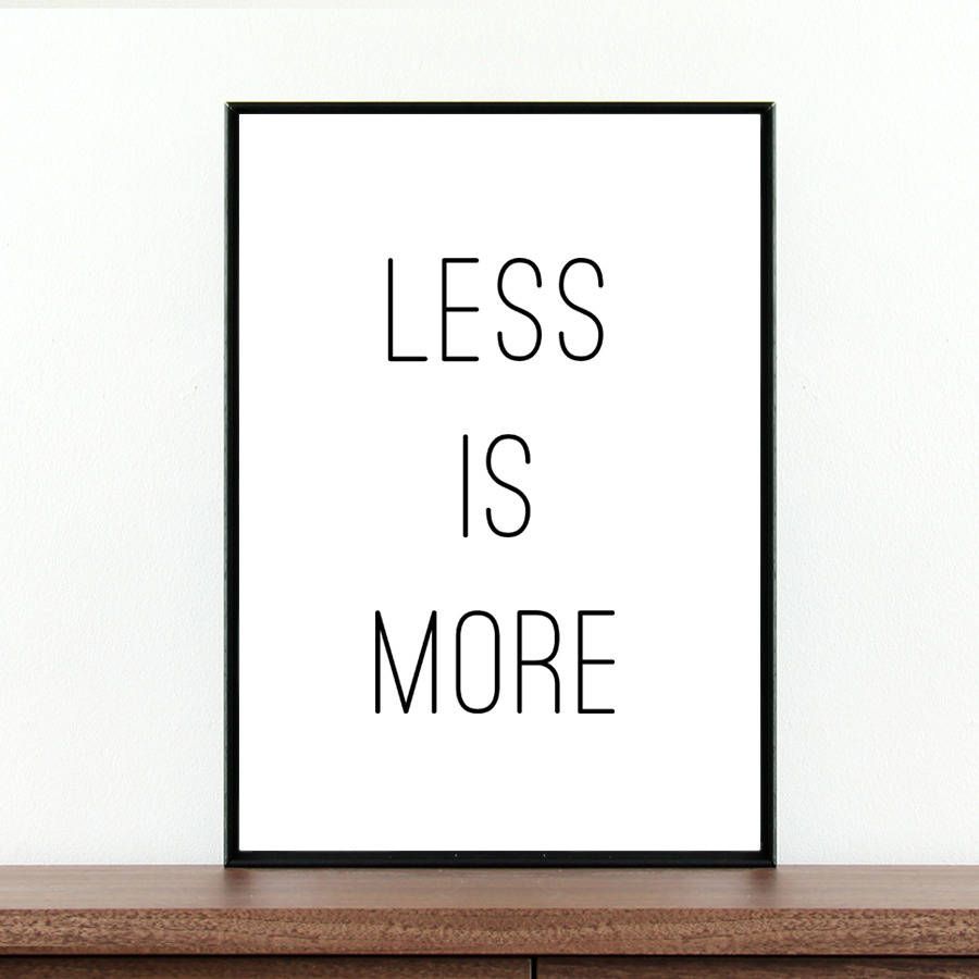 fashion news less is more