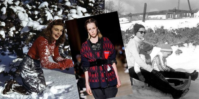 Winter, Snow, Street fashion, Sunglasses, Bag, Plaid, Goggles, Fashion design, Freezing, Natural material, 