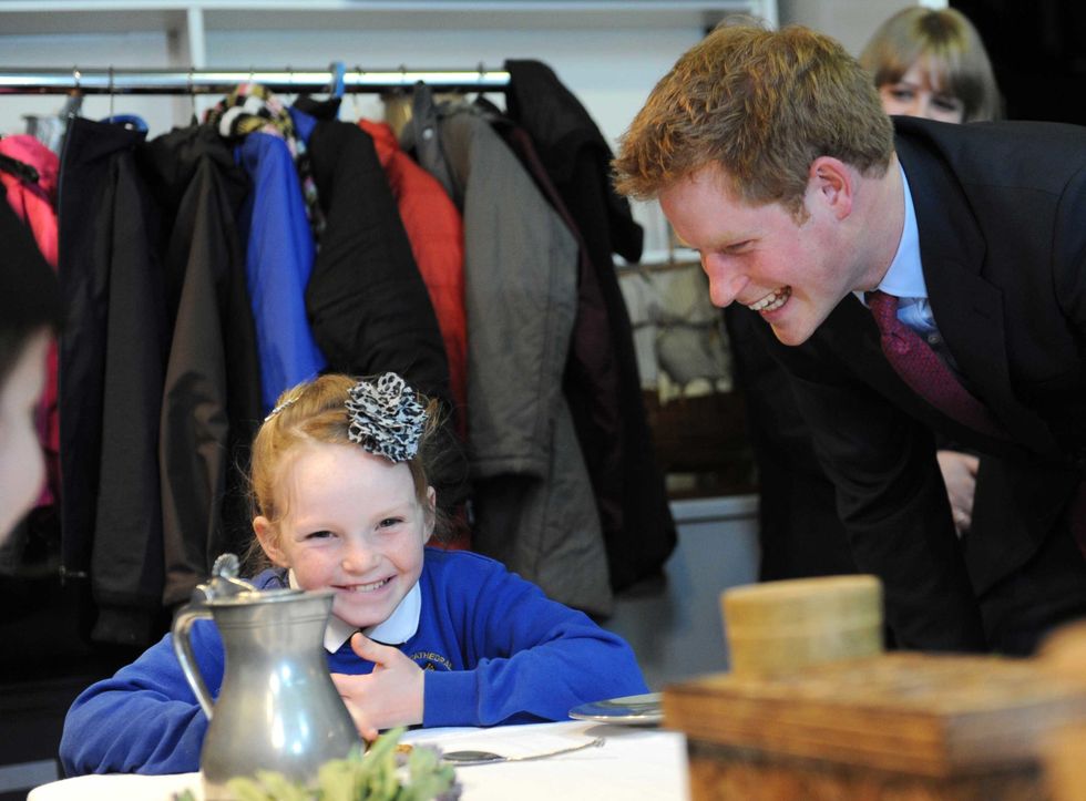 <p>Prince Harry makes us all giddy as a school girl.</p>