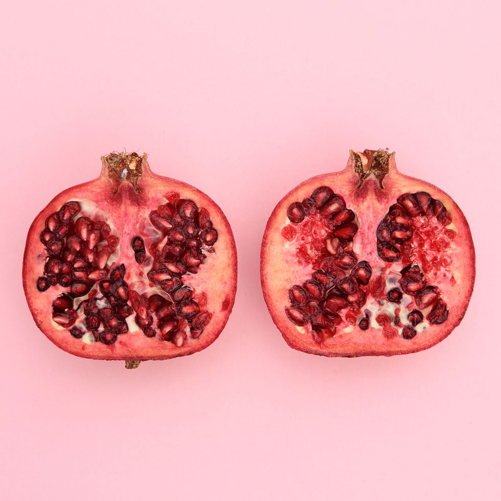 <p>Besides being wildly addictive as a fro yo — uh, unsweetened Greek yogurt topping —they also add a nice burst of sweetness to salads. "Pomegranate seeds contains compounds that fight damage from free radicals and increase your body's ability to preserve collagen," DeFazio says. Or, try swigging the juice: "A <a href="https://clinicaltrials.gov/ct2/show/NCT02093130" target="_blank">UCLA study</a> showed that older adults with age-related memory complaints who drank eight ounces of pomegranate juice daily showed increased verbal memory performance and functional brain activity in MRI testing after just four weeks," say Lakatos and Lakatos Shames. As per usual, you'll want to look for unsweetened varieties!</p>