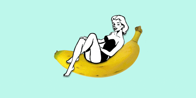 woman on banana