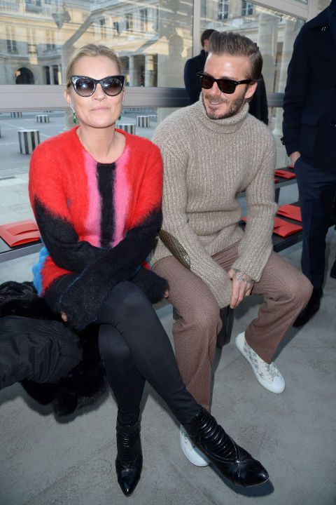 <p>Kate Moss e David Beckham in front row della sfilata uomo di <strong data-redactor-tag="strong" data-verified="redactor">Louis Vuitton</strong>, entrambi con indosso maglioni by LV.<span class="redactor-invisible-space"></span></p>