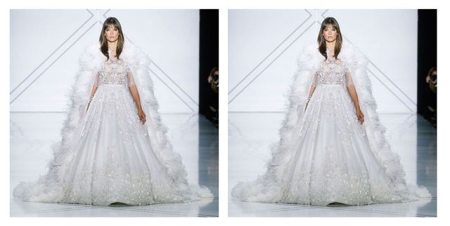 Alessandra Ambrosio abito da sposa sfilata haute couture 2017