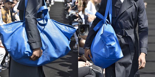 Blue, Bag, Electric blue, Luggage and bags, Cobalt blue, Street fashion, Leather, Shoulder bag, Pocket, Strap, 