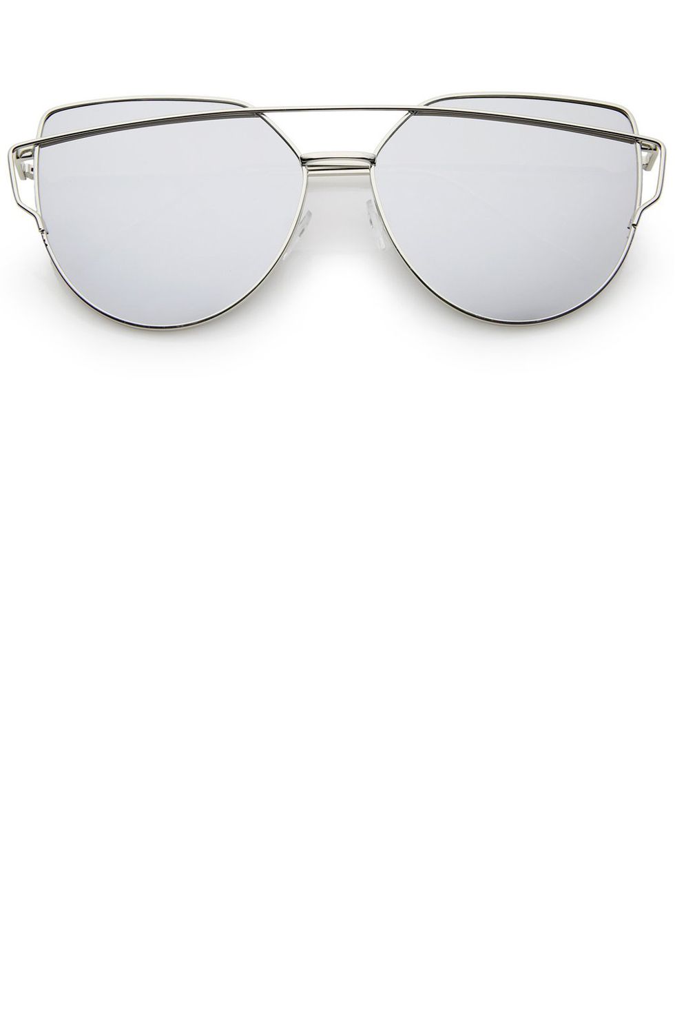<p><strong>Zero UV</strong> sunglasses, $11, <a href="http://www.shopzerouv.com/collections/womens-sunglasses-1/products/womens-oversize-cross-brow-flat-mirrored-lens-sunglasses-a546?variant=22090176641" target="_blank">shopzerouv.com</a>. </p>