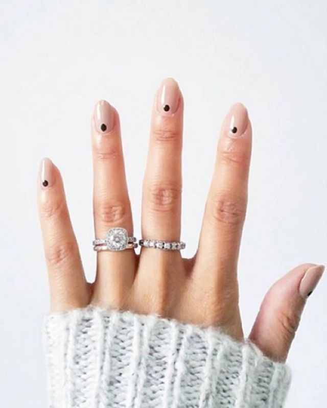 <p>Manicure minimalists: a petite dot at the base of the nail is easiest way to experiment with nail art.</p><p><a href="https://www.instagram.com/p/BBfl2U9w4EV/?taken-by=deborahlippmann"></a><a href="https://www.instagram.com/p/BBfl2U9w4EV/?taken-by=deborahlippmann"></a><em data-redactor-tag="em" data-verified="redactor"><a href="https://www.instagram.com/p/BBfl2U9w4EV/?taken-by=deborahlippmann" target="_blank" data-tracking-id="recirc-text-link">@deborahlippmann</a></em></p>