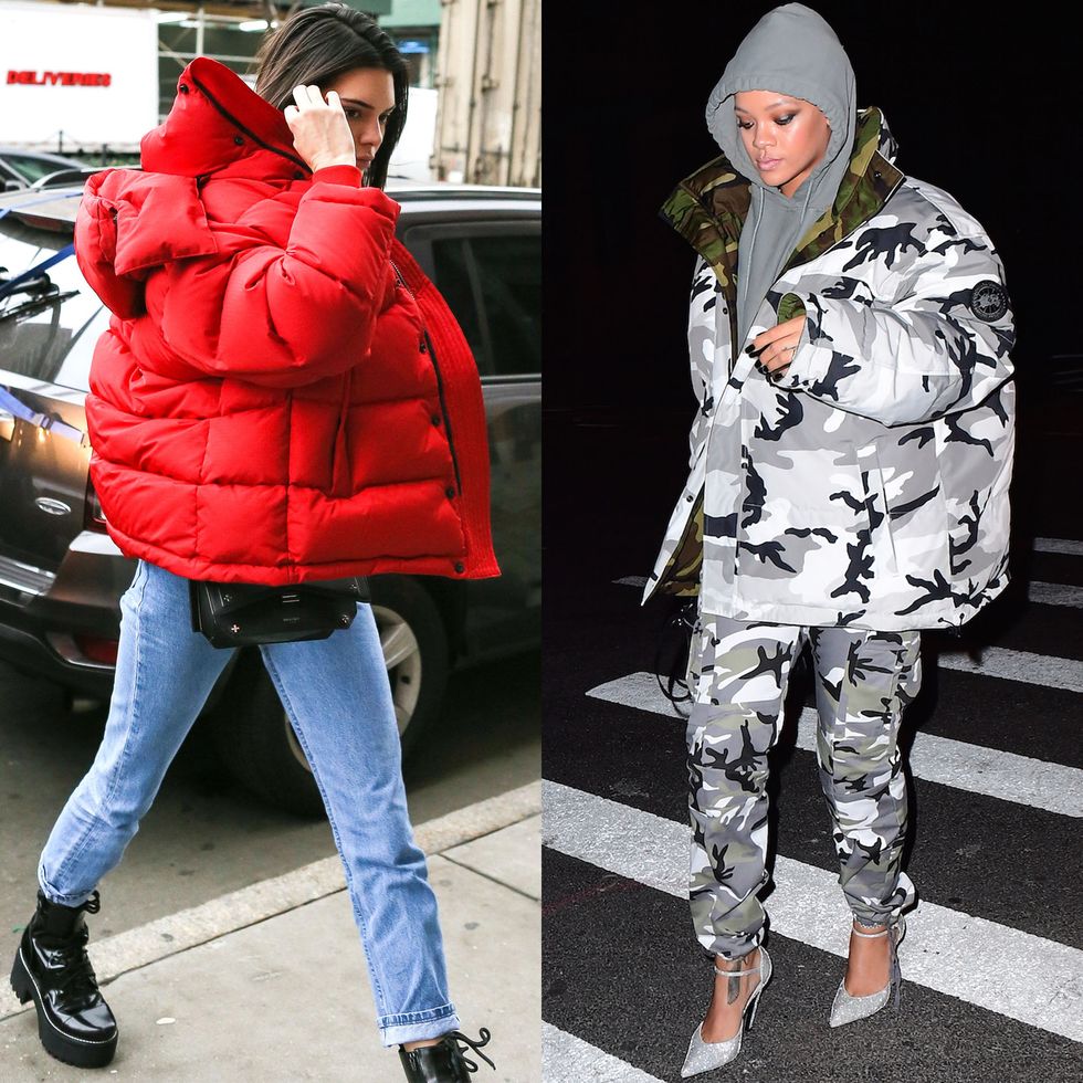 <p>It wouldn't be a February Fashion Week without plunging temps and at least a few snowflakes, which leaves the fashion set with one of two of-the-moment coat options from Vetements. There's the giant puffer favored by Kendall Jenner and the&nbsp;camo parka that Rihanna recently rocked. We'd offer weather-appropriate&nbsp;shoe suggestions, but let's be honest, even the Polar Vortex can't make a true fashion girl part with her new Dior sling-backs.&nbsp;</p>