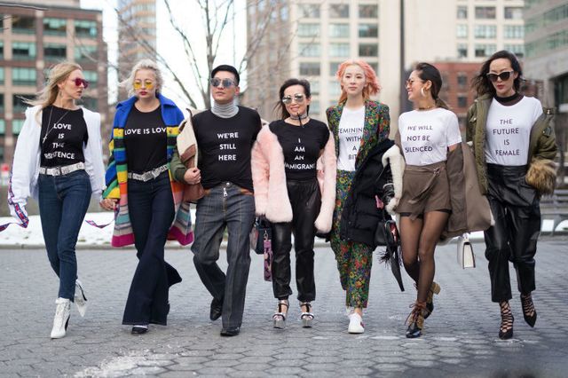 donald trump: messaggi alla new york fashion week 2017