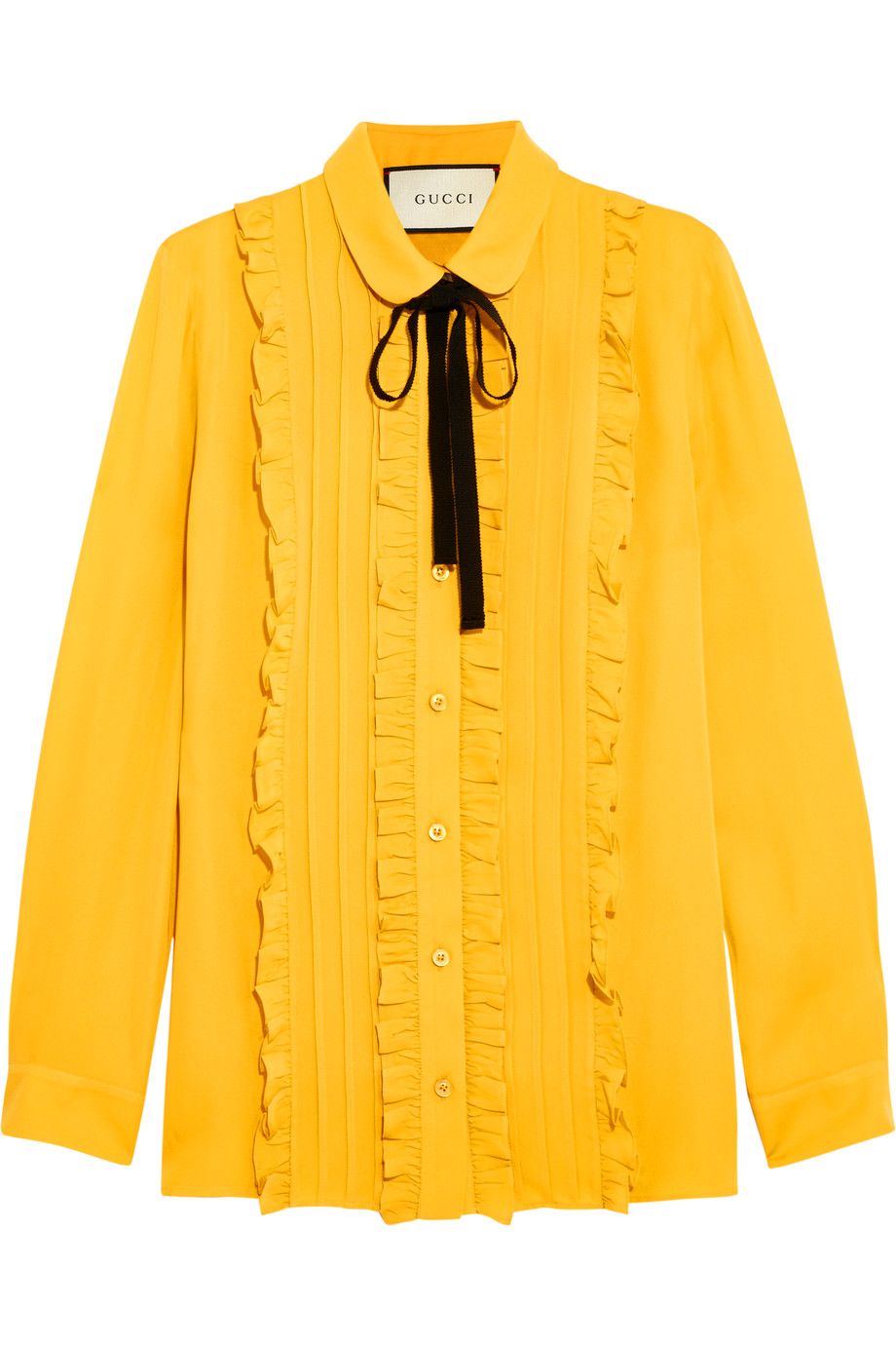 Festa della donna 2017: look giallo mimosa con la camicia di Gucci