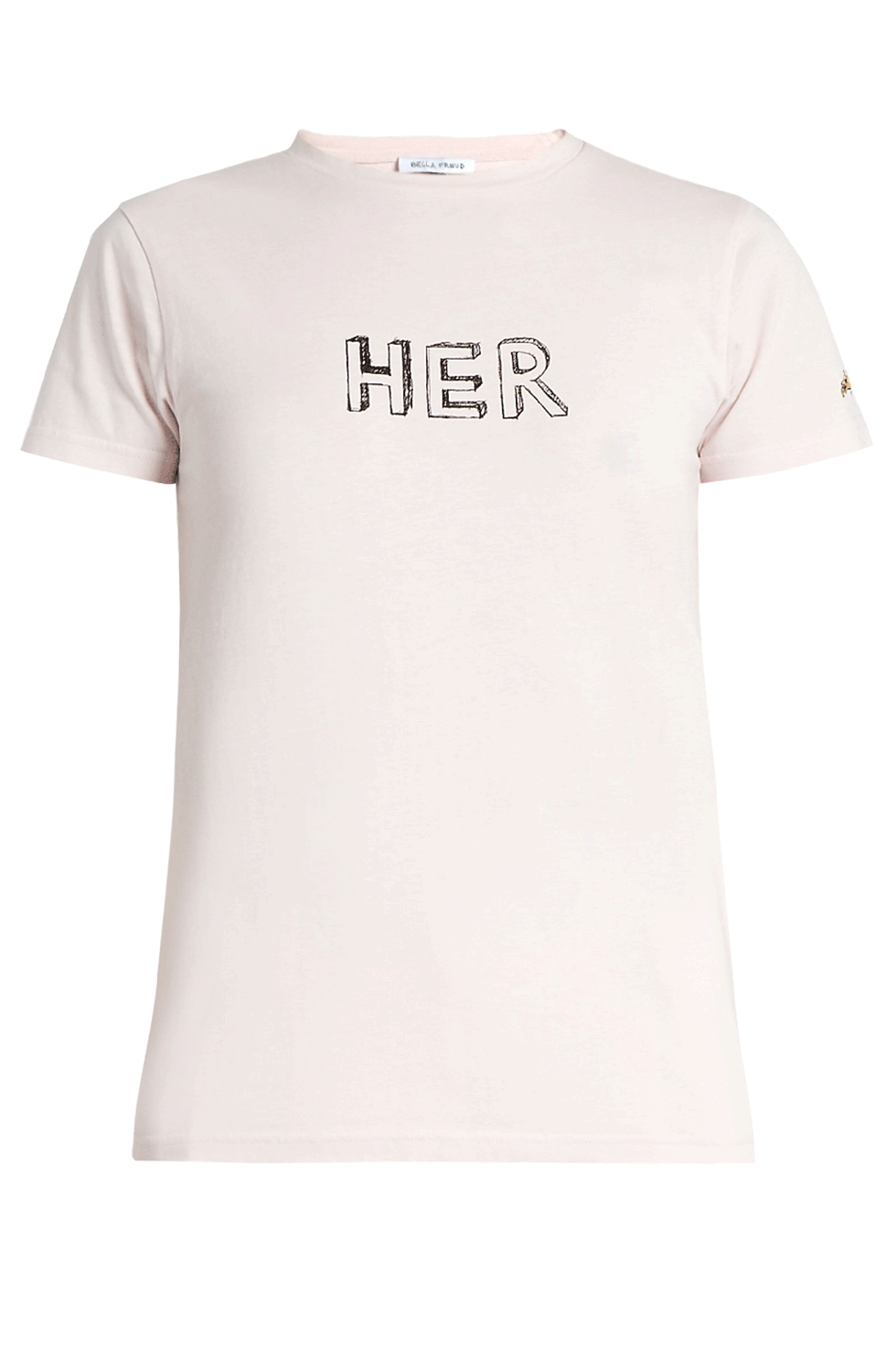 <p>C'è scritto «Her» sulla t-shirt di Bella Freud, minimal e perfetta con un paio di jeans a vita alta.</p><p>T-shirt:&nbsp;<strong data-redactor-tag="strong" data-verified="redactor">Bella Freud</strong></p>