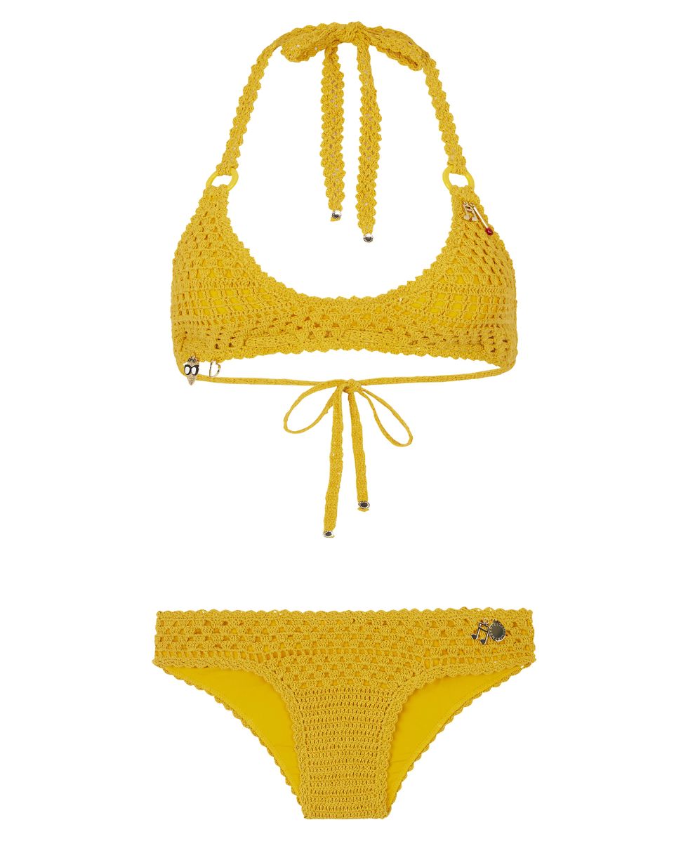 Bikini più belli estate 2017 come due pezzi giallo ad uncinetto di Stella McCartney