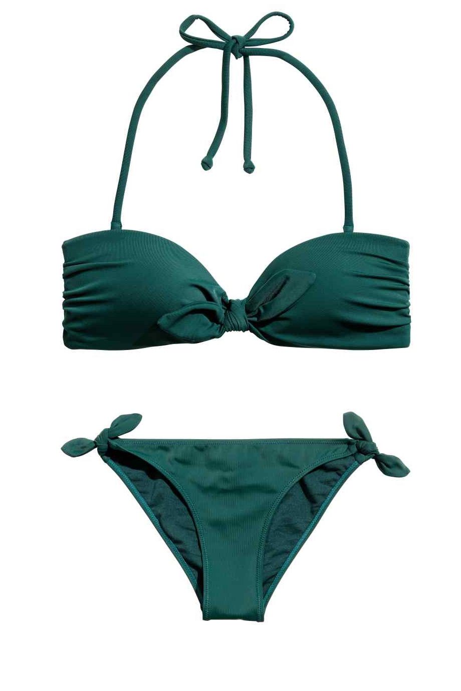 Bikini più belli estate 2017 come il due pezzi in verde di H&M