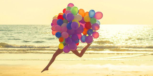 Balloon, Fun, Party supply, Happy, Sky, Love, Heart, Illustration, 