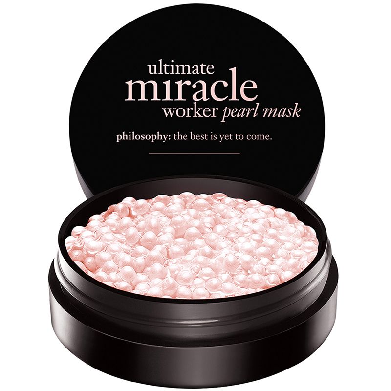 <p><span class="redactor-invisible-space"></span></p><p>Each pink pearl holds a fresh dose of hyaluronic acid ad apricot oil, while the gel mask delivers peptides and proteins that will brighten and tone skin over time.</p><p><em data-redactor-tag="em" data-verified="redactor">Philosophy Ultimate Miracle Worker Pearl Mask, $80, <a href="http://www.ulta.com/ultimate-miracle-worker-pearl-mask?productId=xlsImpprod14501014&amp;sku=2500068&amp;cmpid=PS_Non!google!Product_Listing_Ads&amp;cagpspn=pla&amp;CATCI=aud-59354116110:pla-195292951710&amp;CAAGID=26137974150&amp;CAWELAID=330000200000700432&amp;catargetid=330000200000768064&amp;cadevice=c&amp;gclid=Cj0KEQjwtu3GBRDY6ZLY1erL44EBEiQAAKIcvv-HaateMi7iR7lFsSB6YazvmrbGgWwAu0eaxf7v0FoaAurd8P8HAQ" data-tracking-id="recirc-text-link">Ulta.com</a>.</em></p>