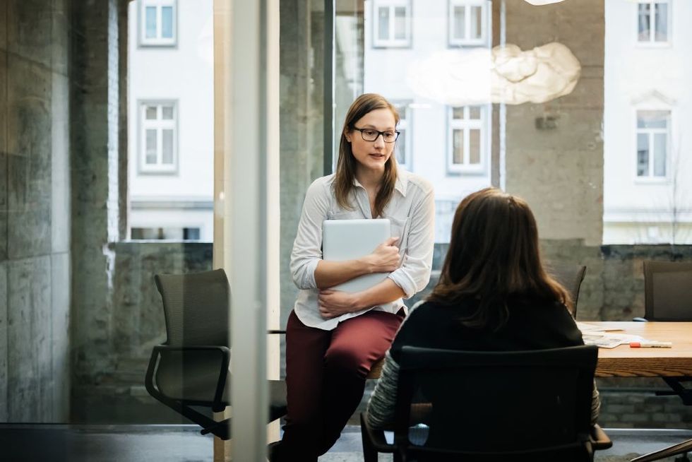 Photograph, Sitting, Shoulder, Conversation, Photography, Window, Architecture, White-collar worker, House, Glasses, 