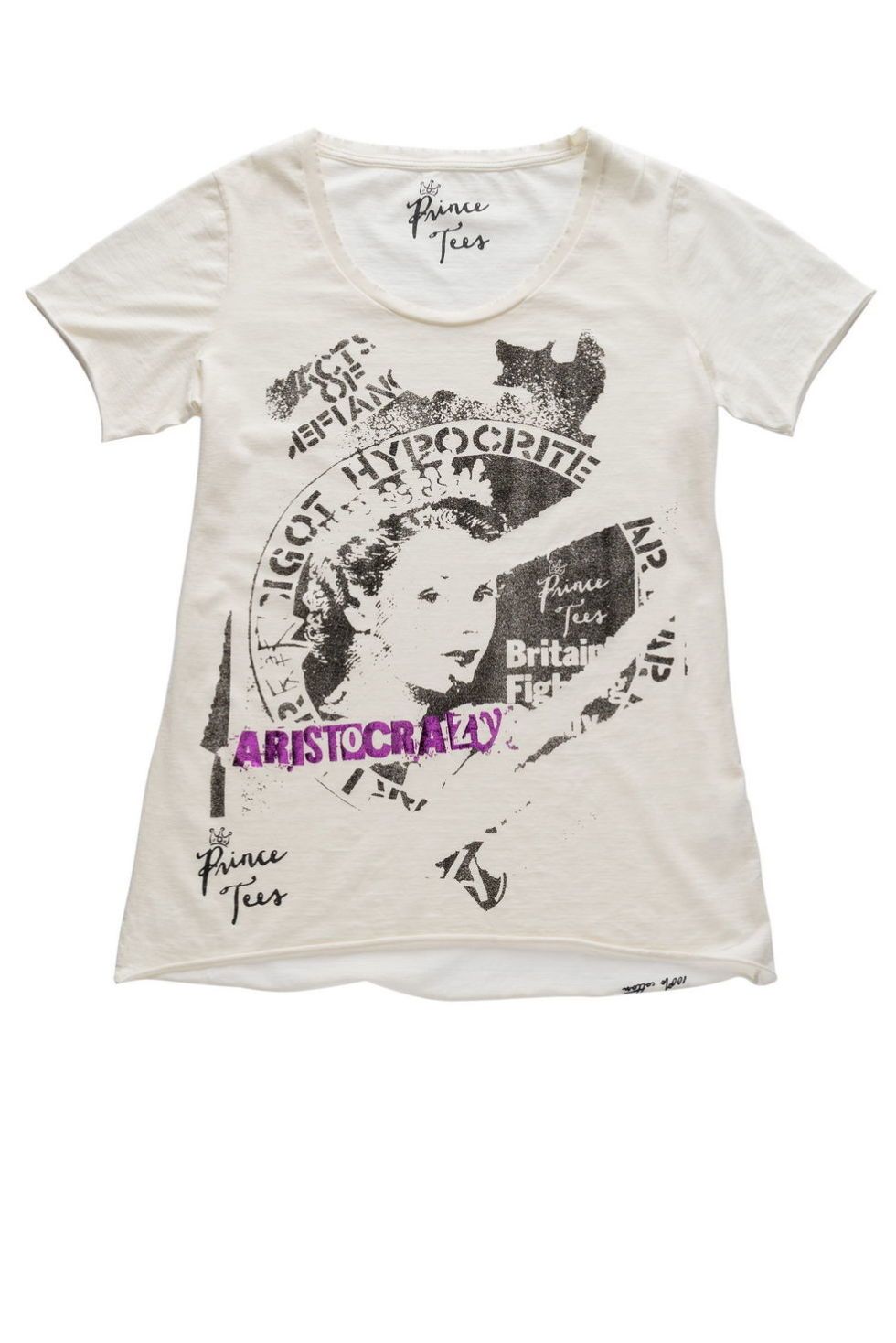 Coachella style con la t-shirt di cotone e scritte di Prince Tees