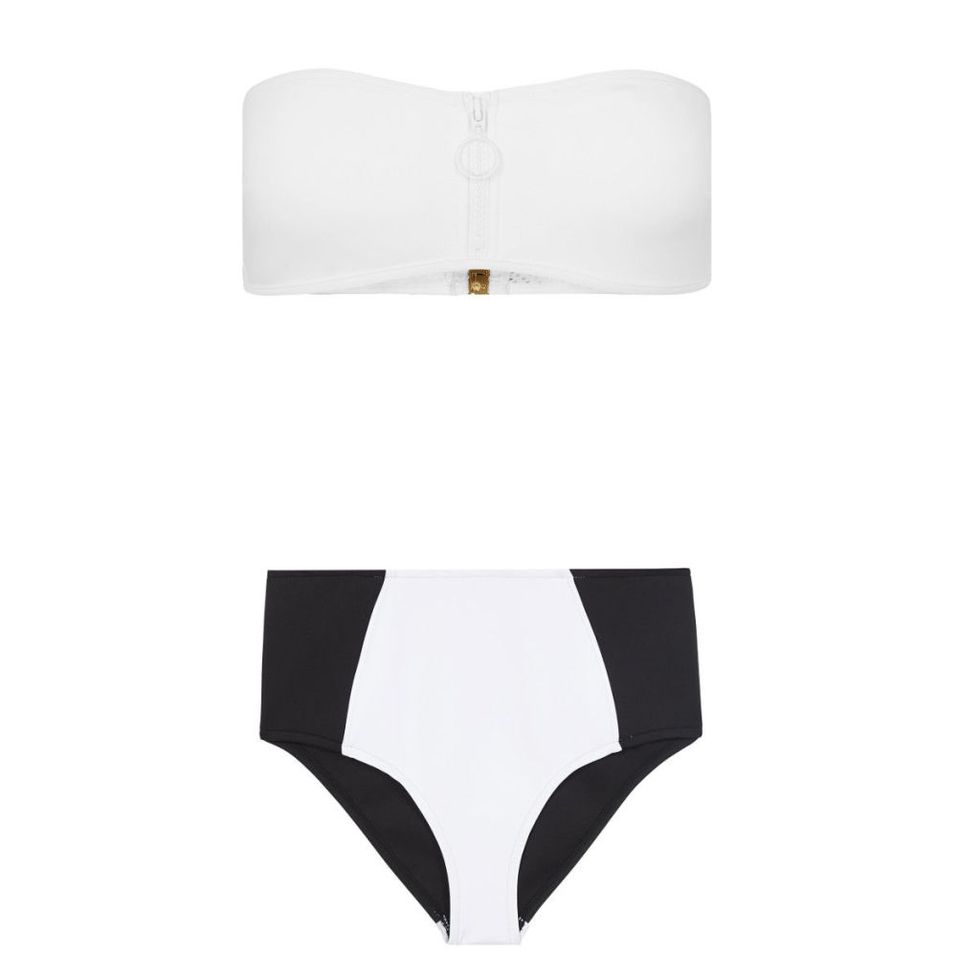 Bikini a fascia bianco nero di Stella McCartney