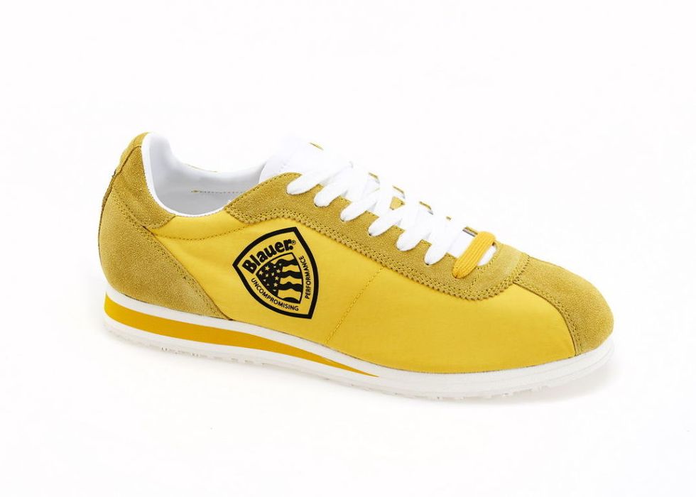 Sneakers colorate di tendenza moda 2017 in giallo di Blauer