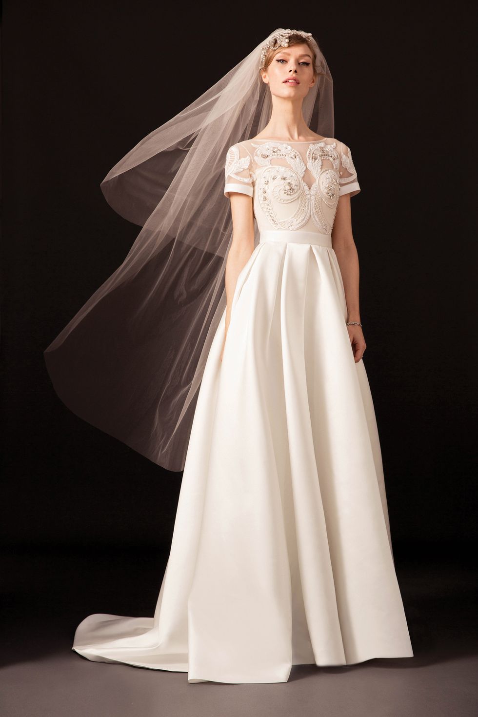 Clothing, Dress, Sleeve, Bridal clothing, Shoulder, Textile, Photograph, Standing, Joint, Gown, 