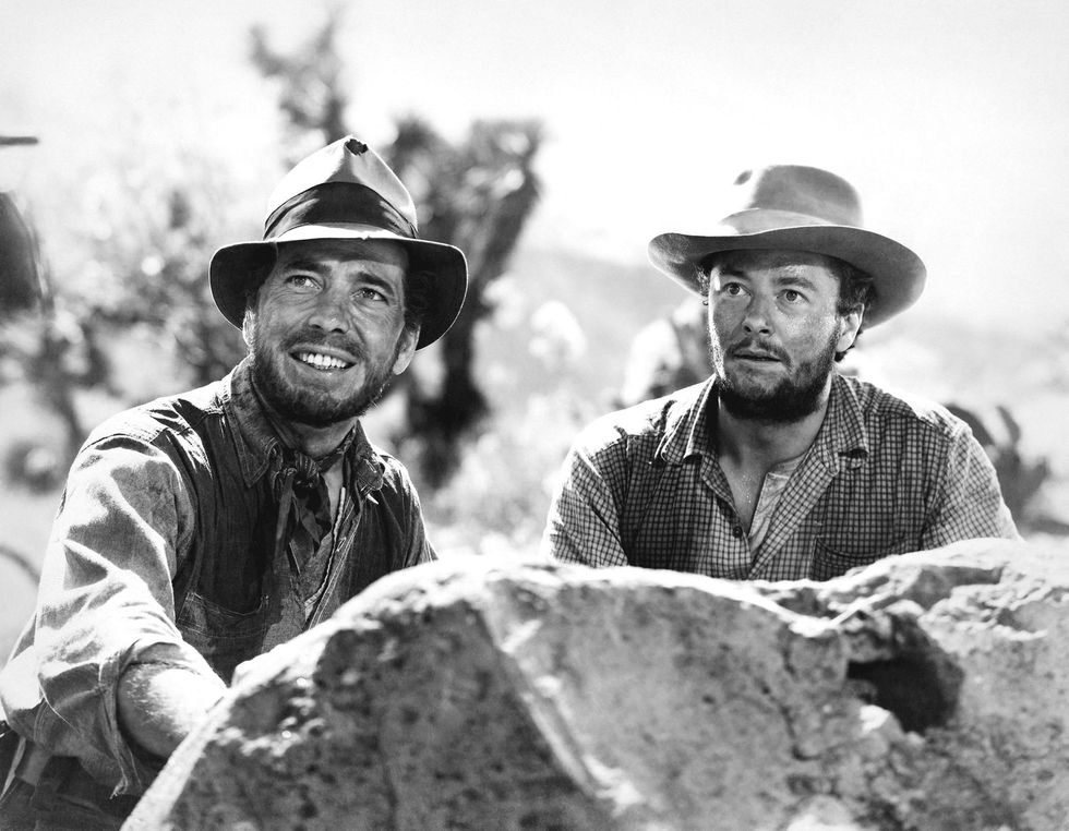 People, Monochrome photography, Monochrome, Human, Cowboy hat, Black-and-white, Headgear, Adaptation, Photography, Smile, 