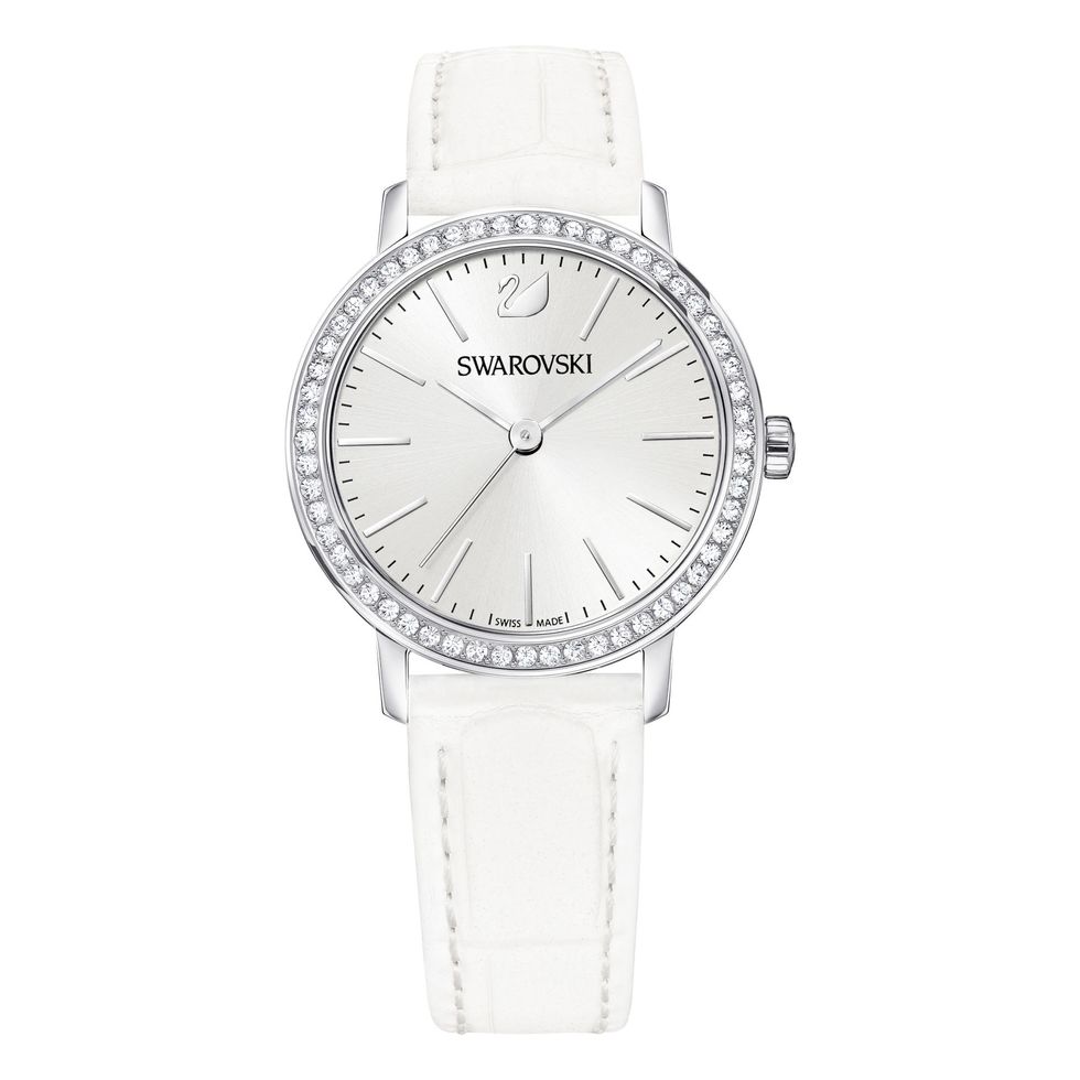 Orologi donna con cinturino in pelle bianco di Swarovski