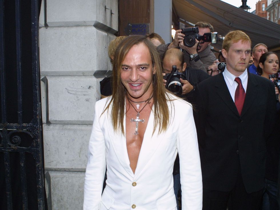 <p>We would expect no less from John Galliano attending a wedding.&nbsp;</p>