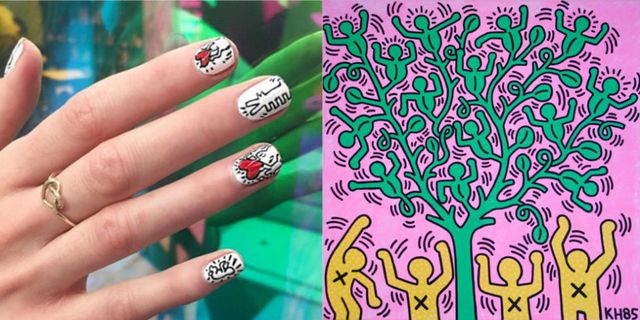 Keith Haring nail art