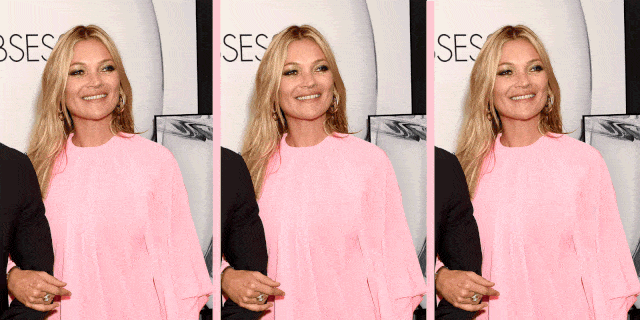 Kate Moss vince tutto con l'abito millennial pink