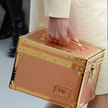 Box, Hand, Finger, Baggage, Material property, Fashion accessory, Leather, Furniture, Suitcase, Luggage and bags, 