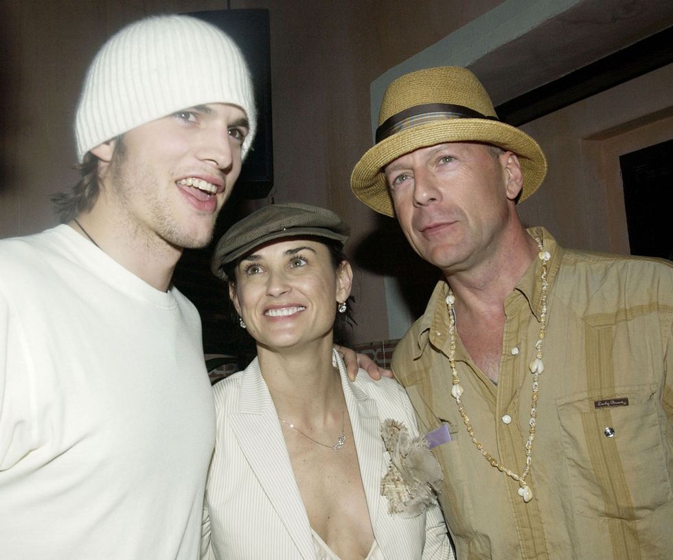 Demi Moore tra Ashton Kutcher e Bruce Willis