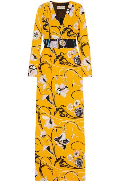 abiti lunghi da cerimonia di sera eleganti come il vestito giallo a fiori di Emilio Pucci