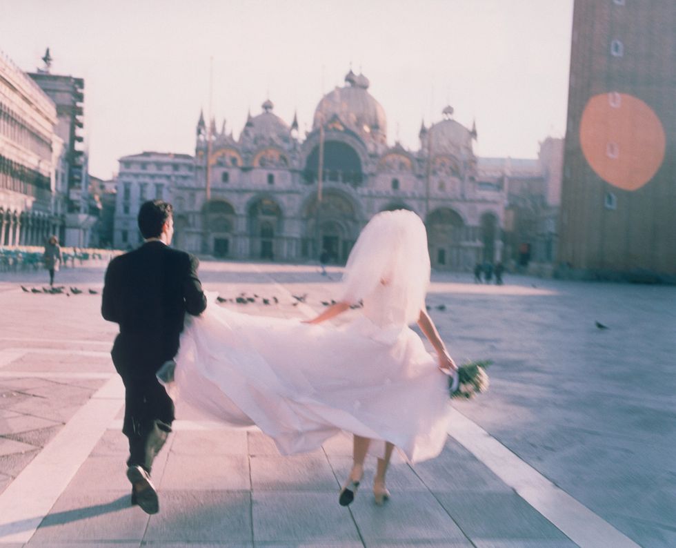 Sposi in piazza San Marco a Venezia