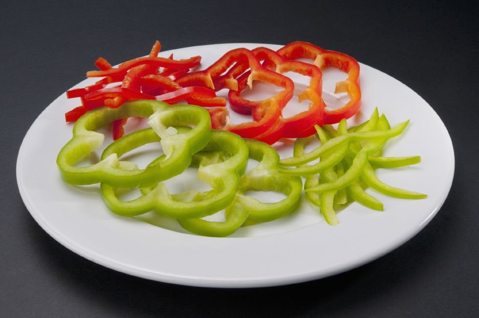 Food, Dish, Cuisine, Ingredient, Garnish, Produce, Vegetable, Bell peppers and chili peppers, Vegetarian food, Capsicum, 