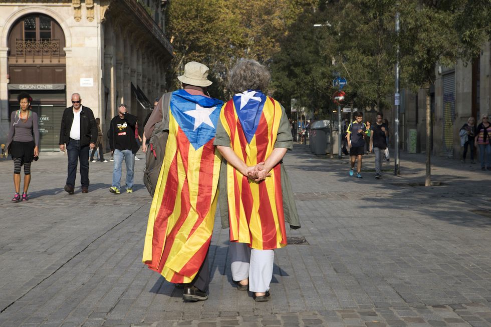 Barcellona, la bandiera degli indipendentisti