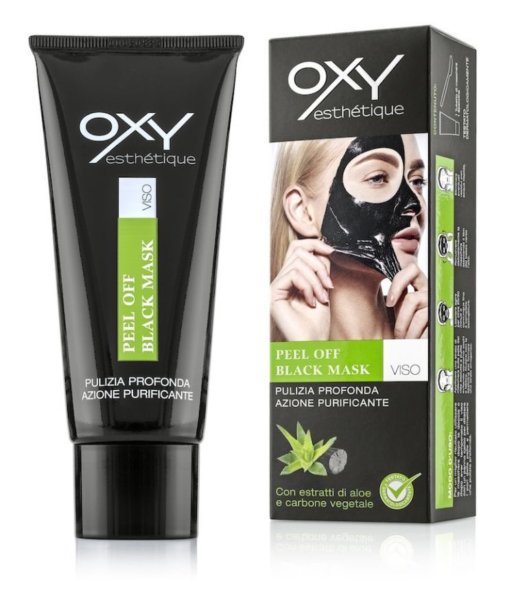 Maschera viso nera purificante Oxy