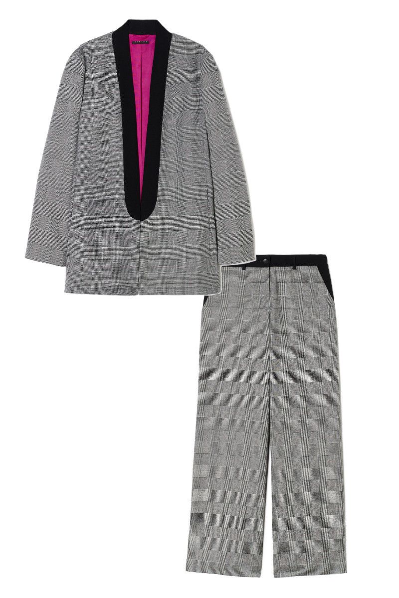 completo pantalone grigio moda 2018 Sisley