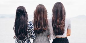 Photograph, Hair, People, Sky, Hairstyle, Snapshot, Friendship, Photography, Human, Dress, 