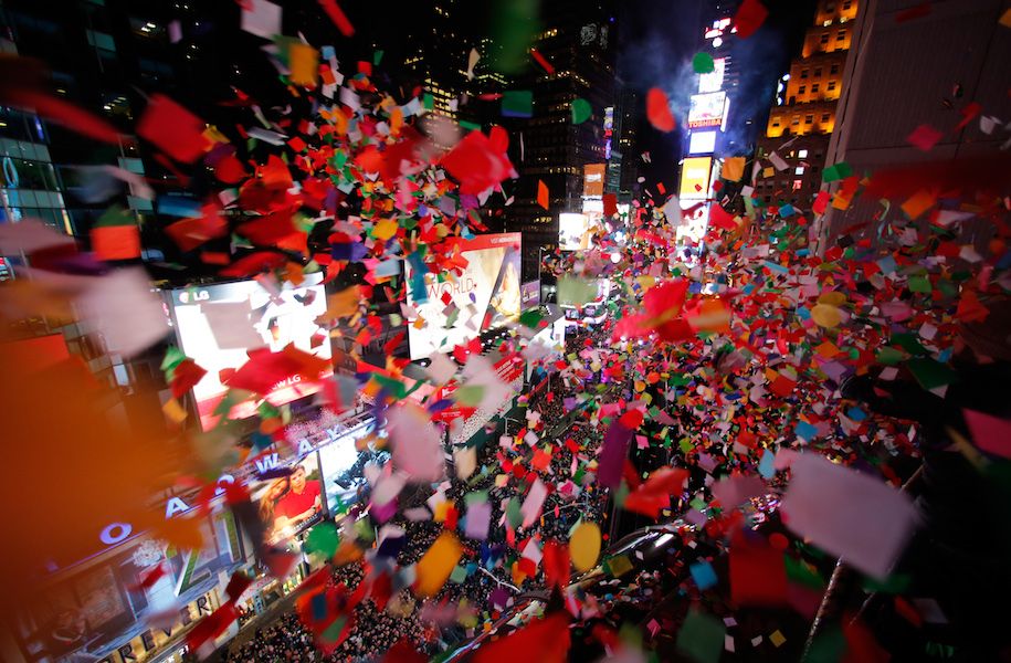 Capodanno a New York si festeggia Times Square