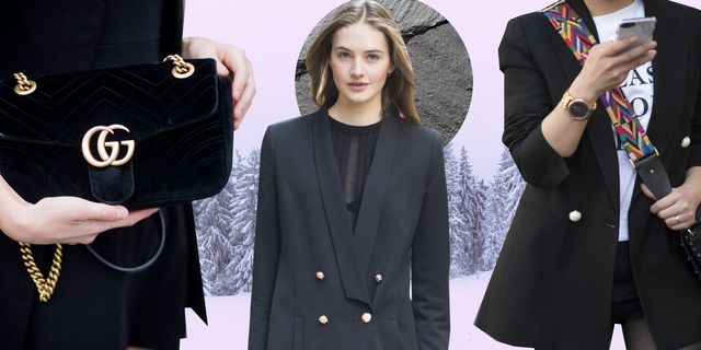 Clothing, Black, Outerwear, Overcoat, Blazer, Coat, Fashion, Jacket, Street fashion, Little black dress, 