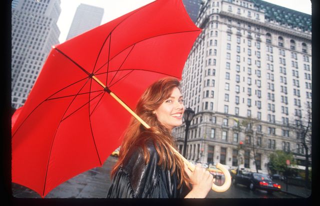 Umbrella, Red, Snapshot, Fashion accessory, Architecture, Photography, City, 