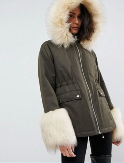 Fur, Clothing, Fur clothing, Outerwear, Parka, Jacket, Hood, Coat, Sleeve, Overcoat, 