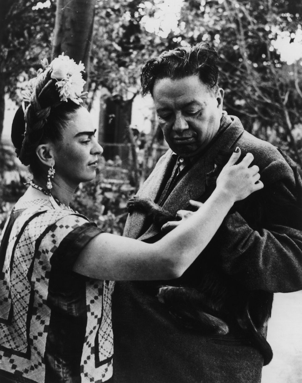 Frida Kahlo con il marito Diego Rivera