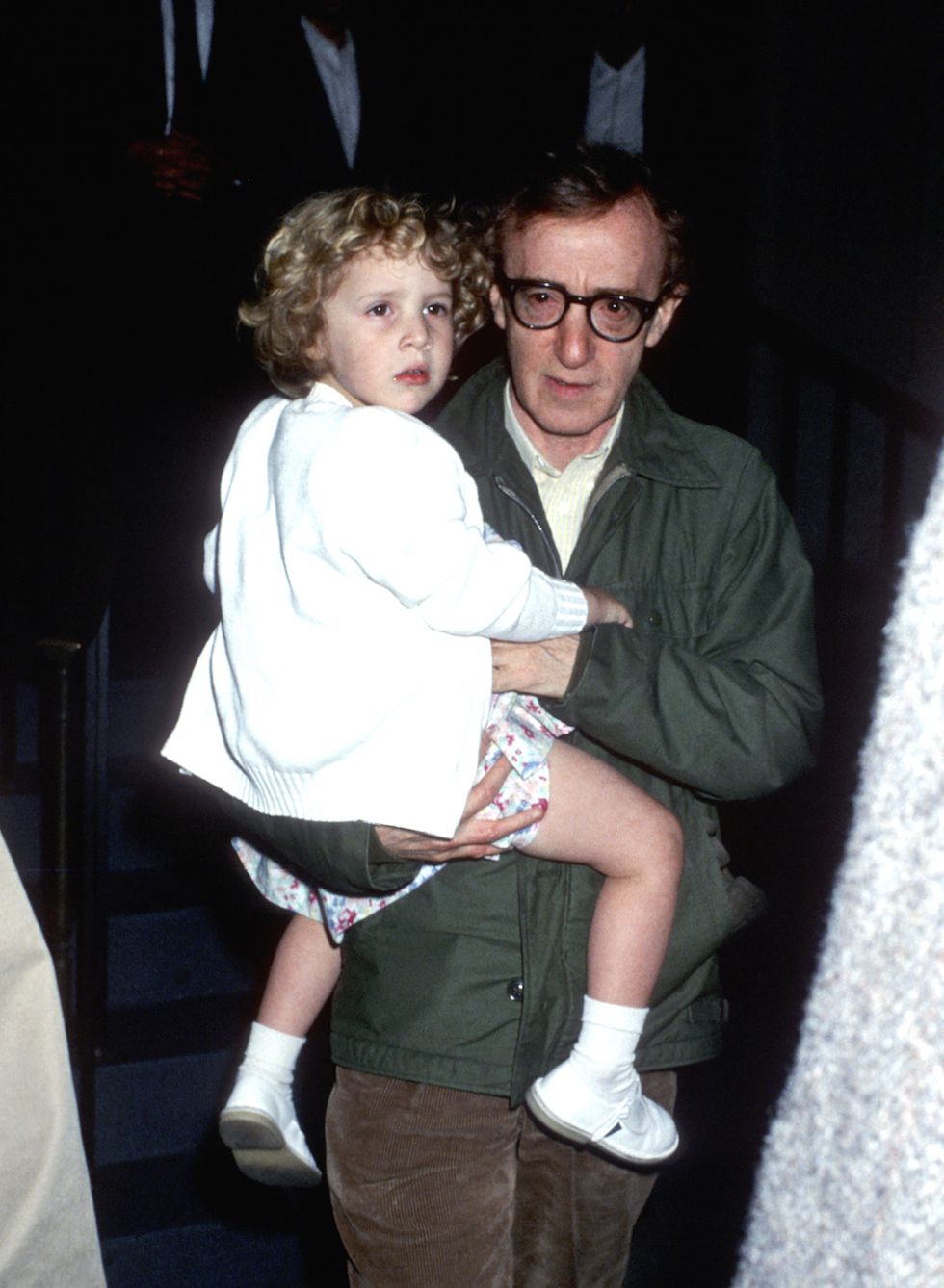 Woody Allen con la figlia Dylan Farrow nel 1989