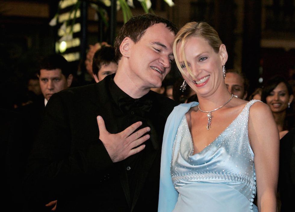 Uma Thurman con Tarantino nel 2004