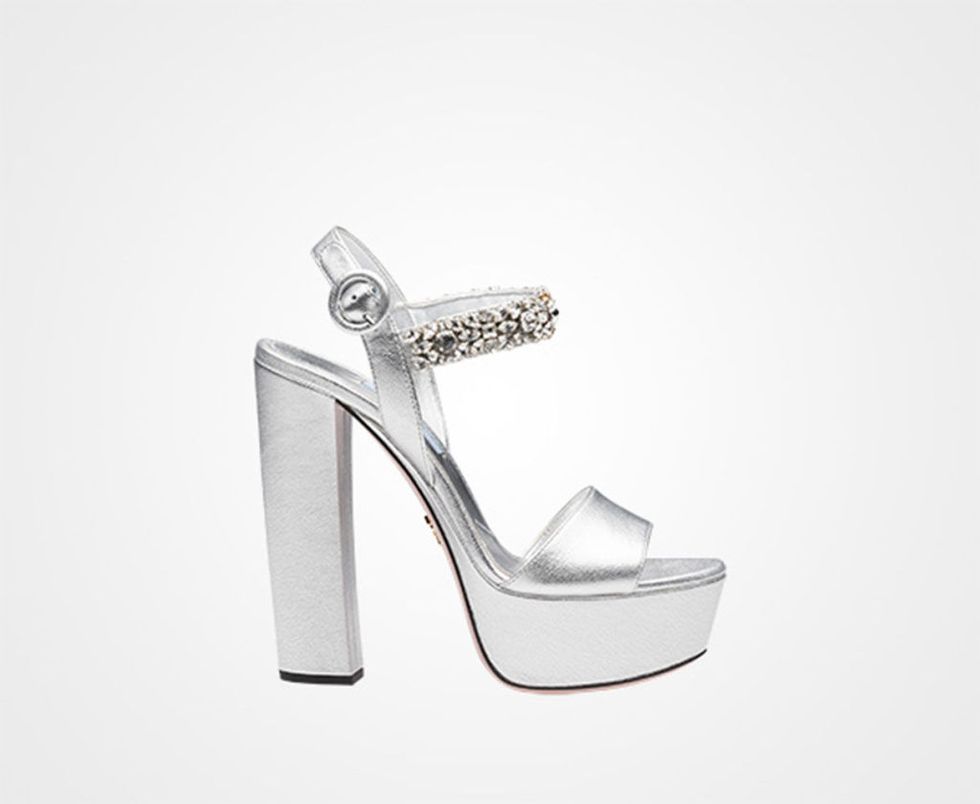Footwear, Sandal, High heels, Shoe, Bridal shoe, Mary jane, Silver, Fashion accessory, Silver, Metal, 
