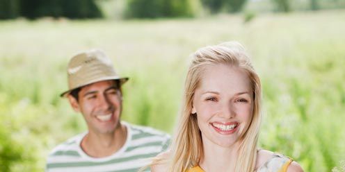 Face, Mouth, Smile, Hat, Happy, Flower, People in nature, Facial expression, Summer, Petal, 