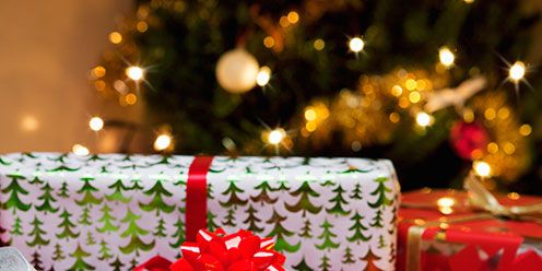 Event, Christmas decoration, Decoration, Holiday, Interior design, Gift wrapping, Christmas, Present, Carmine, Christmas eve, 